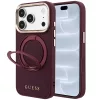Guess - Grained Leather Ring Stand 360 Classic Logo MagSafe (GUHMP18L6PSGRSCLU) - iPhone 18 Pro / iPhone 17 Pro - Burgundy