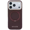 Guess - Grained Leather Ring Stand 360 Classic Logo MagSafe (GUHMP18L6PSGRSCLU) - iPhone 18 Pro / iPhone 17 Pro - Burgundy
