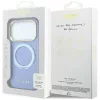 Guess - Grained Leather Ring Stand 360 Classic Logo MagSafe (GUHMP18L6PSGRSCLB) - iPhone 18 Pro / iPhone 17 Pro - Light Blue