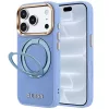 Guess - Grained Leather Ring Stand 360 Classic Logo MagSafe (GUHMP18L6PSGRSCLB) - iPhone 18 Pro / iPhone 17 Pro - Light Blue