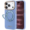 Guess - Grained Leather Ring Stand 360 Classic Logo MagSafe (GUHMP18X6PSGRSCLB) - iPhone 18 Pro Max / iPhone 17 Pro Max - Light Blue