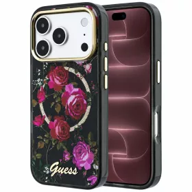   Guess - IML Glitter Blossom Roses MagSafe (GUHMP18X6HTBGSLK) - iPhone 18 Pro Max / iPhone 17 Pro Max - Black