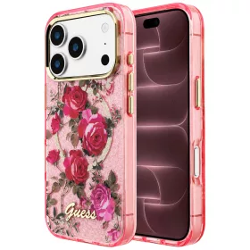   Guess - IML Glitter Blossom Roses MagSafe (GUHMP18X6HTBGSLP) - iPhone 18 Pro Max / iPhone 17 Pro Max - Pink
