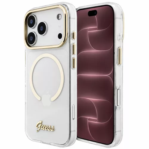 Guess - IML Script Metal MagSafe (GUHMP18X5HTCSMST) - iPhone 18 Pro Max / iPhone 17 Pro Max - Clear