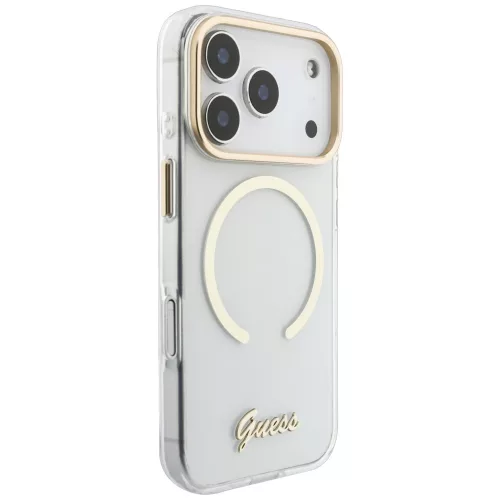 Guess - IML Script Metal MagSafe (GUHMP18X5HTCSMST) - iPhone 18 Pro Max / iPhone 17 Pro Max - Clear