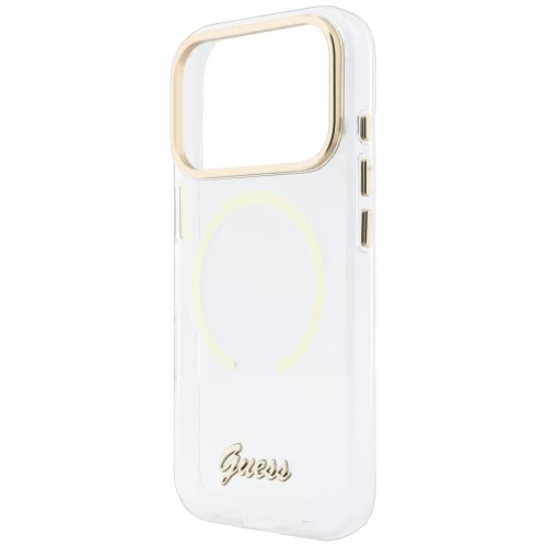 Guess - IML Script Metal MagSafe (GUHMP18X5HTCSMST) - iPhone 18 Pro Max / iPhone 17 Pro Max - Clear