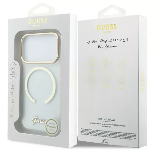 Guess - IML Script Metal MagSafe (GUHMP18X5HTCSMST) - iPhone 18 Pro Max / iPhone 17 Pro Max - Clear