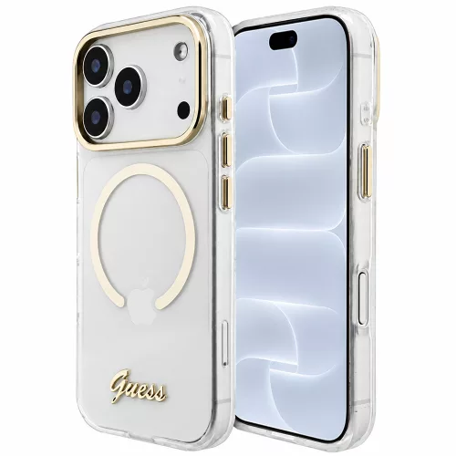 Guess - IML Script Metal MagSafe (GUHMP18L5HTCSMST) - iPhone 18 Pro / iPhone 17 Pro - Clear