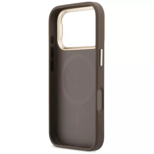 Guess - Hardcase 4G Triangle Logo & Stand Camera MagSafe (GUHMP18LPCS4GPTW) - iPhone 18 Pro / iPhone 17 Pro - Brown