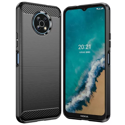 Techsuit - Carbon szilikon tok - Nokia G50 - Fekete