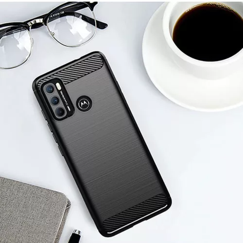 Techsuit - Carbon szilikon tok - Motorola Moto G60 - Fekete
