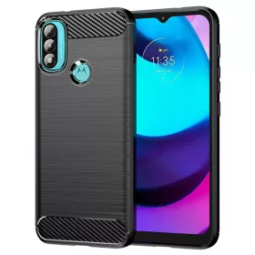   Techsuit - Carbon szilikon tok - Motorola Moto E20 / Moto E30 / Moto E40 - Fekete