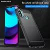 Techsuit - Carbon szilikon tok - Motorola Moto E20 / Moto E30 / Moto E40 - Fekete