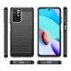 Techsuit - Carbon szilikon tok - Xiaomi Redmi 10 2021 / Redmi 10 2022 - Fekete
