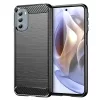 Techsuit - Carbon szilikon tok - Motorola Moto G31 4G / Moto G41 4G - Fekete