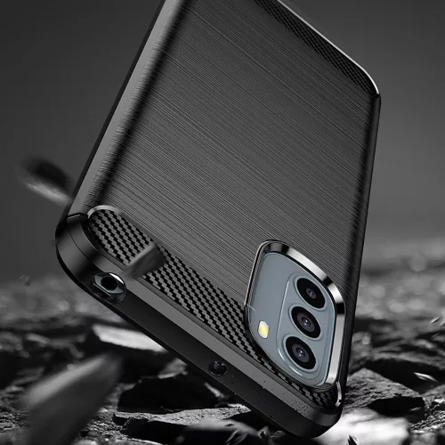 Techsuit - Carbon szilikon tok - Motorola Moto G31 4G / Moto G41 4G - Fekete