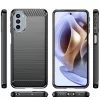 Techsuit - Carbon szilikon tok - Motorola Moto G31 4G / Moto G41 4G - Fekete