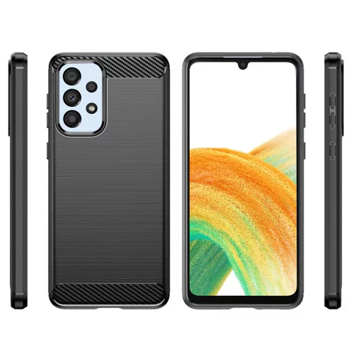 Techsuit - Carbon szilikon tok - Samsung Galaxy A33 5G - Fekete