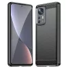 Techsuit - Carbon szilikon tok - Xiaomi 12 / 12X - Fekete