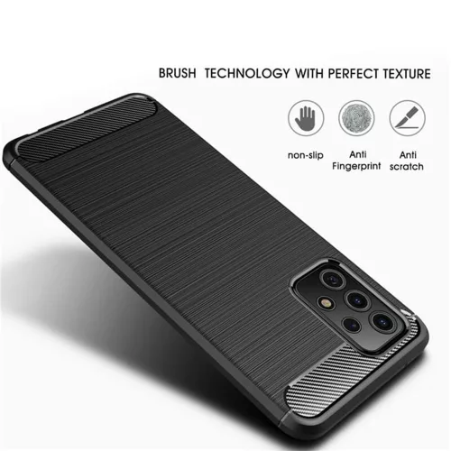 Techsuit - Carbon szilikon tok - Samsung Galaxy A53 5G - Fekete