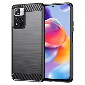   Techsuit - Carbon szilikon tok - Xiaomi Redmi Note 11 Pro+ 5G - Fekete