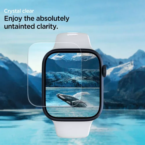 Spigen - (3 pack) Neo Flex (AFL04049) - Apple Watch 4 / 5 / 6 / SE / SE 2 / 7 / 8 / 9 (44mm / 45mm) - Clear