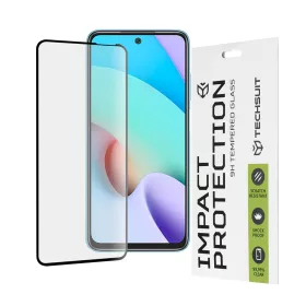   Techsuit - 111D Full Cover / Full Glue üvegfólia - Xiaomi Redmi 10 / Redmi 10 2022 - Fekete széllel