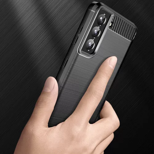 Techsuit - Carbon szilikon tok - Samsung Galaxy S22 - Fekete
