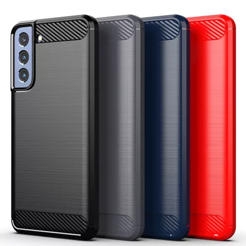 Techsuit - Carbon szilikon tok - Samsung Galaxy S22 - Fekete