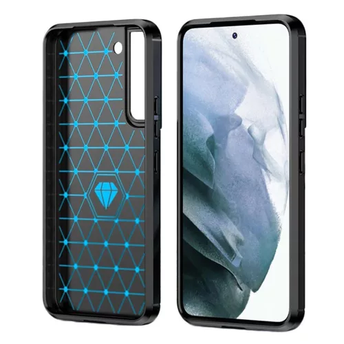 Techsuit - Carbon szilikon tok - Samsung Galaxy S22 Plus - Fekete