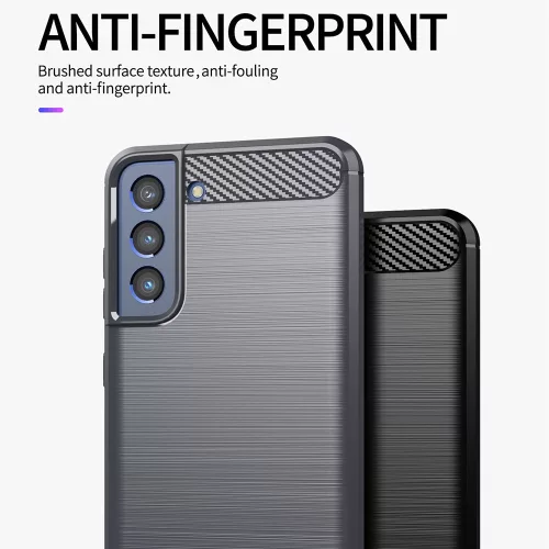 Techsuit - Carbon szilikon tok - Samsung Galaxy S22 Plus - Fekete