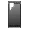 Techsuit - Carbon szilikon tok - Samsung Galaxy S22 Ultra - Fekete
