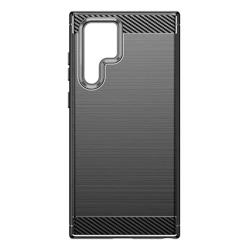 Techsuit - Carbon szilikon tok - Samsung Galaxy S22 Ultra - Fekete