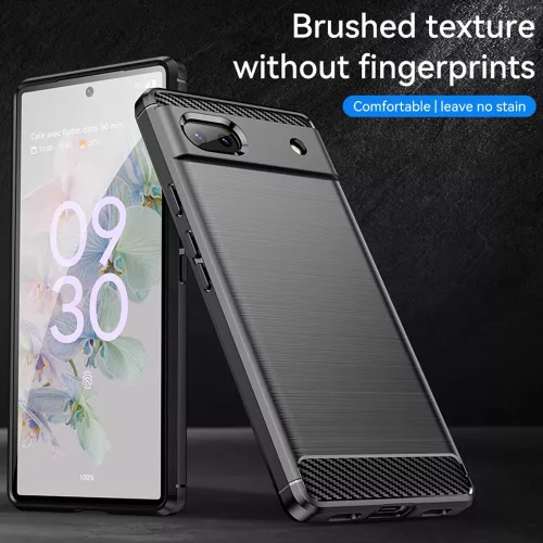 Techsuit - Carbon szilikon tok - Google Pixel 6a - Fekete