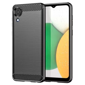   Techsuit - Carbon szilikon tok - Samsung Galaxy A03 Core - Fekete