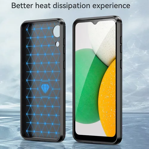 Techsuit - Carbon szilikon tok - Samsung Galaxy A03 Core - Fekete