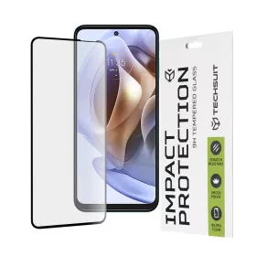   Techsuit - 111D Full Cover / Full Glue üvegfólia - Motorola Moto G31 / Moto G41 / Moto G62 5G / Moto G71 5G - Fekete széllel