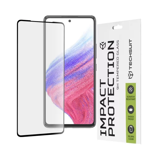 Techsuit - 111D Full Cover / Full Glue üvegfólia - Samsung Galaxy A53 5G - Fekete széllel