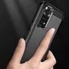 Techsuit - Carbon szilikon tok - Xiaomi Redmi Note 11 / Note 11S - Fekete