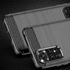 Techsuit - Carbon szilikon tok - Xiaomi Redmi Note 11 / Note 11S - Fekete