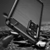 Techsuit - Carbon szilikon tok - Xiaomi Redmi Note 11 / Note 11S - Fekete