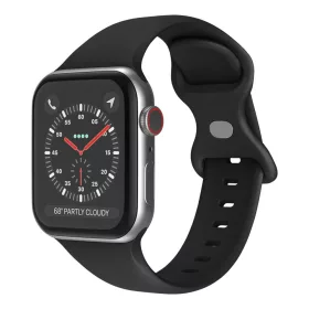   Techsuit - Watchband (W031) - Apple Watch 1/2/3/4/5/6/7/8/9/10/11/SE/SE 2/SE 3/Ultra/2/3 (42/44/45/46/49mm) - Black
