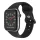 Techsuit - Watchband (W031) - Apple Watch 1/2/3/4/5/6/7/8/9/10/11/SE/SE 2/SE 3 (38/40/41/42mm) - Fekete