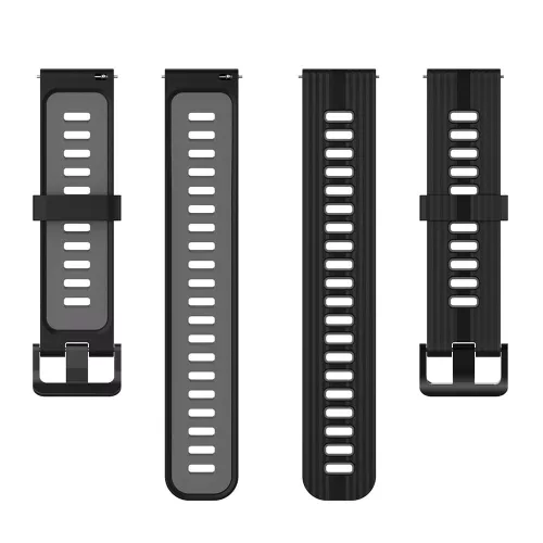Techsuit - Watchband 22mm (W002) - Huawei Watch GT 2 (46mm)/GT 2 Pro/GT 3 Pro (46mm)/Ultimate, Xiaomi Watch S1 - Black