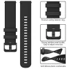 Techsuit - Watchband 22mm (W006) - Samsung Galaxy Watch (46mm)/Watch 3/Gear S3, Huawei Watch GT/GT 2/GT 3 (46mm) - Black