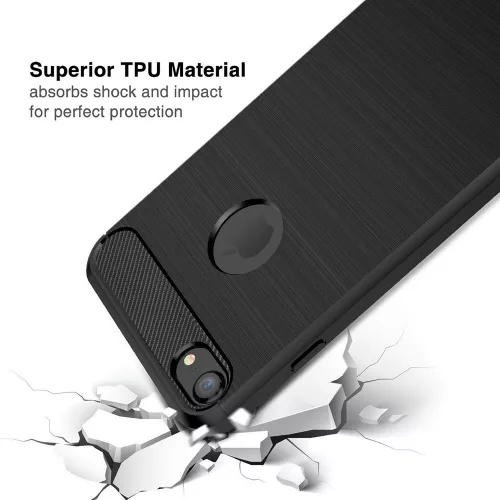 Techsuit - Carbon szilikon tok - iPhone 7 / iPhone 8 - Fekete
