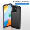Techsuit - Carbon szilikon tok - Xiaomi Redmi 10C - Fekete