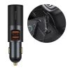 Baseus - Car Charger Share Together (CCBT-D0G/C00034800817-Z1) - Cigarette Lighter Expansion, 2xUSB-A, QC 3.0 120W - Gray