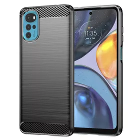 Techsuit - Carbon szilikon tok - Motorola Moto G22 - Fekete