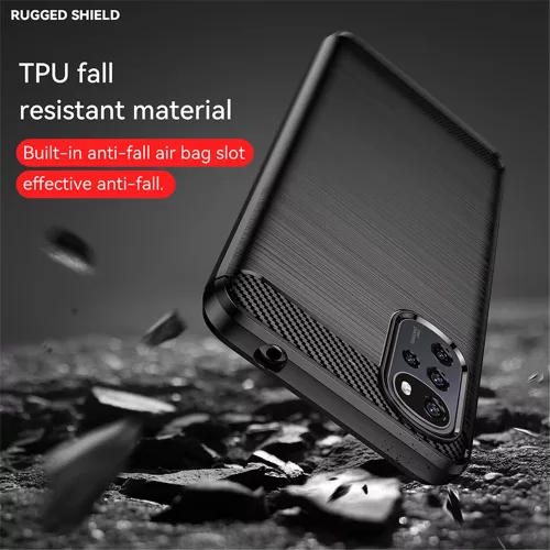 Techsuit - Carbon szilikon tok - Motorola Moto G22 - Fekete